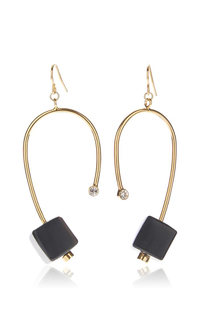 Marni Horn And Strass Earrings