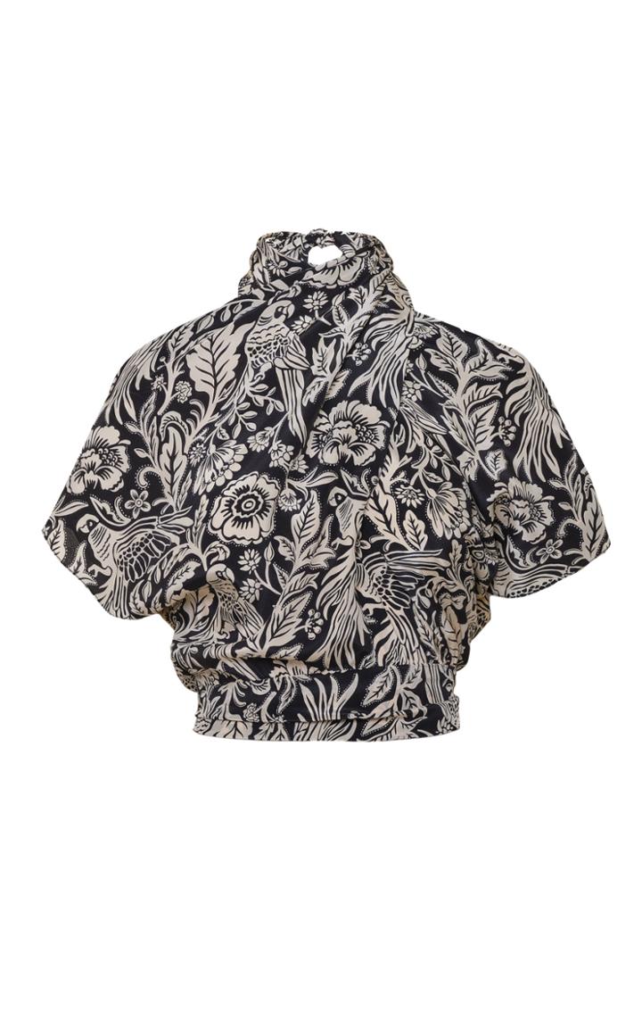 Moda Operandi Johanna Ortiz Soul Shift Silk Cropped Top