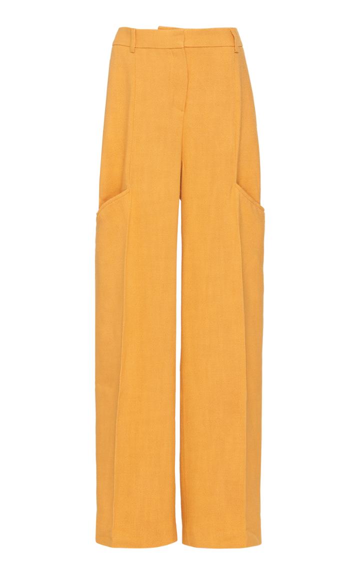Jacquemus Cotton-blend Wide-leg Pants Size: 34