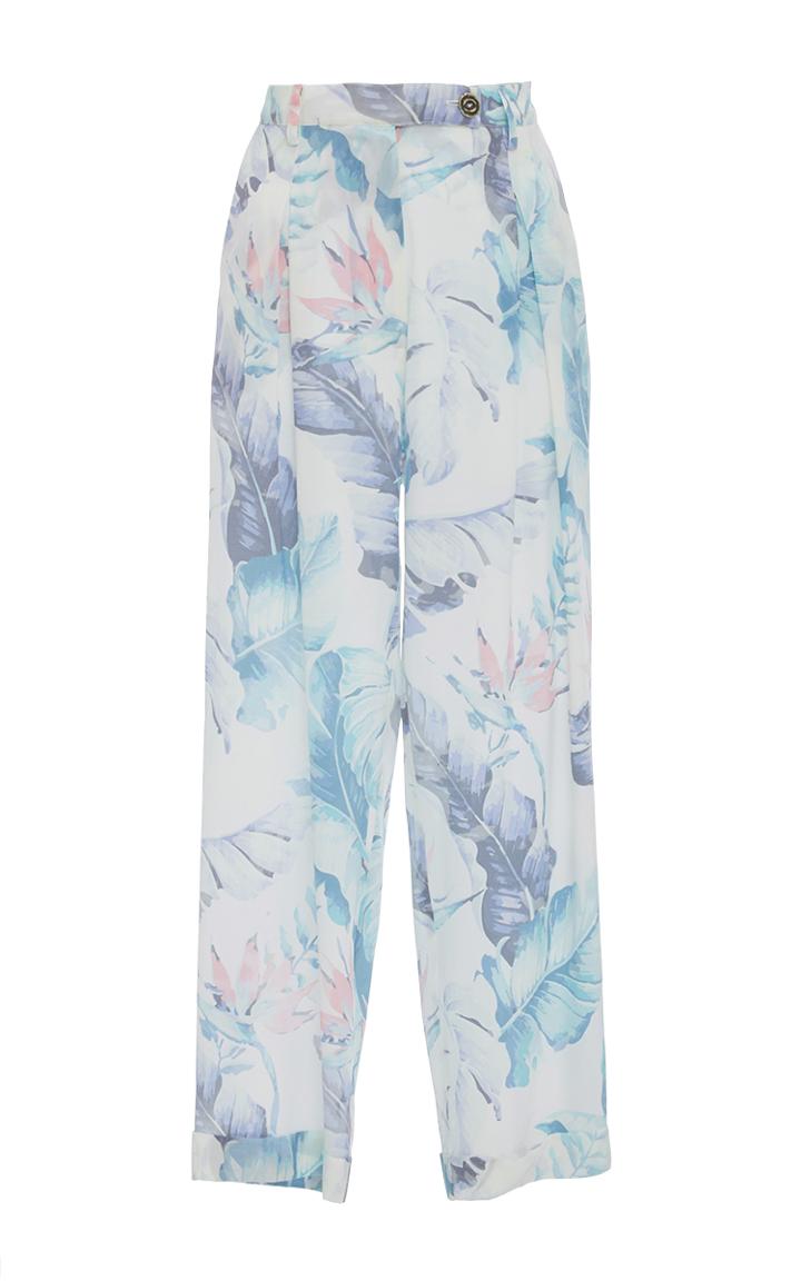 Christina Economou High Waist Wallpaper Pants