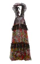 Dundas Ruffled Floral Gown