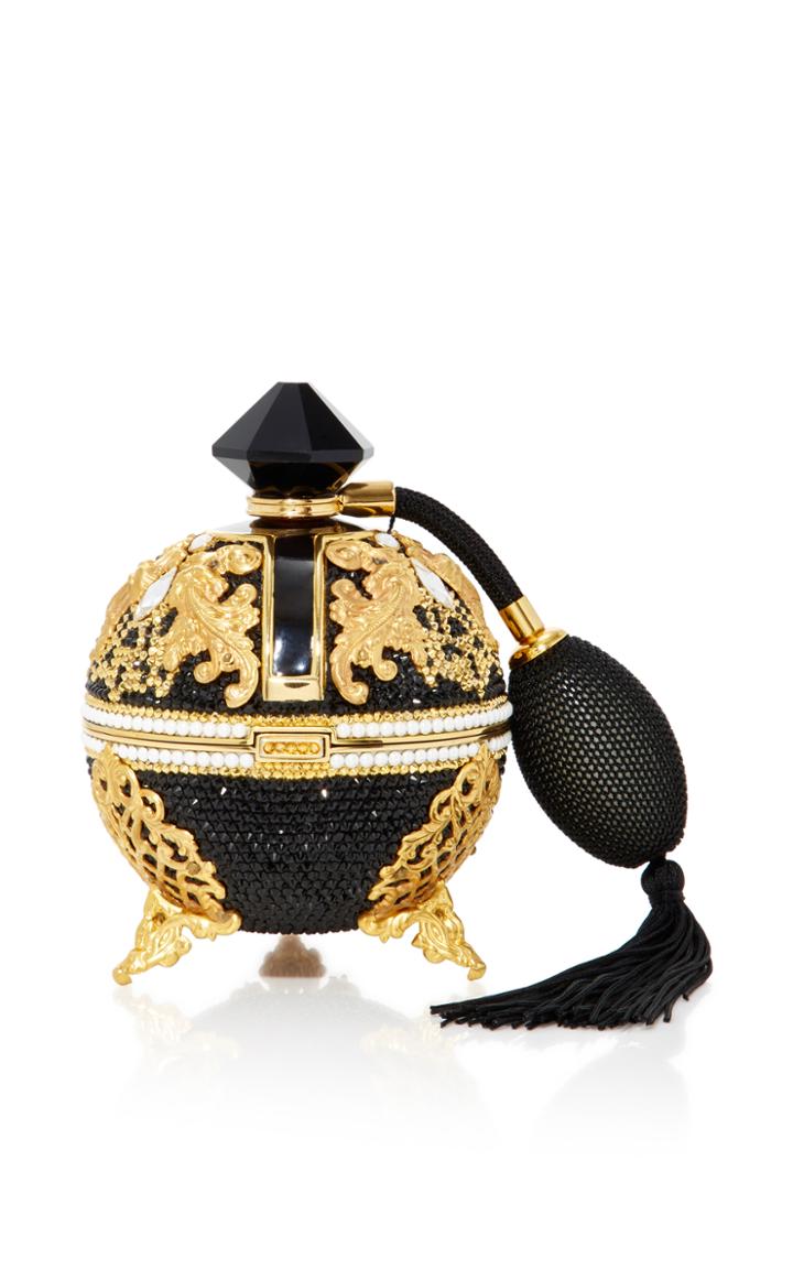 Judith Leiber Couture Noir Sphere Clutch With Atomizer