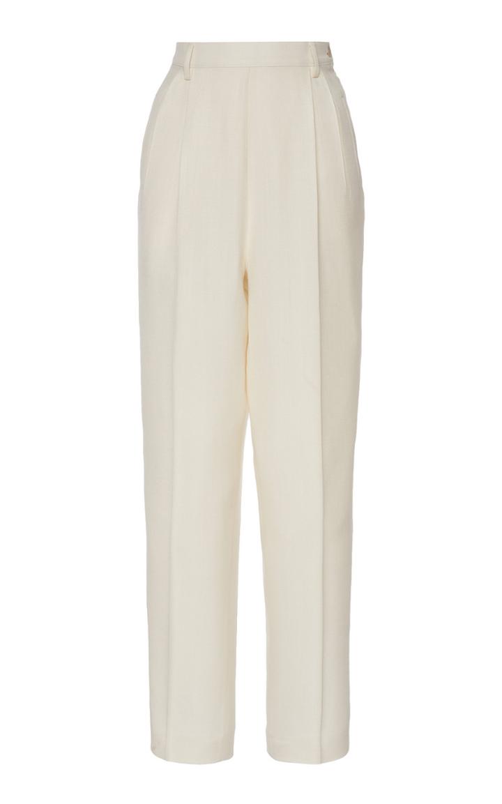 Moda Operandi Etro Pleated Crepe Straight-leg Pants