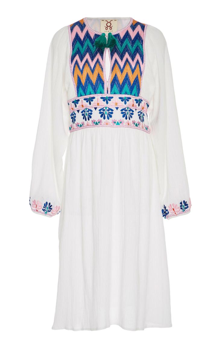 Figue Violeta Tassel Cotton Midi Dress