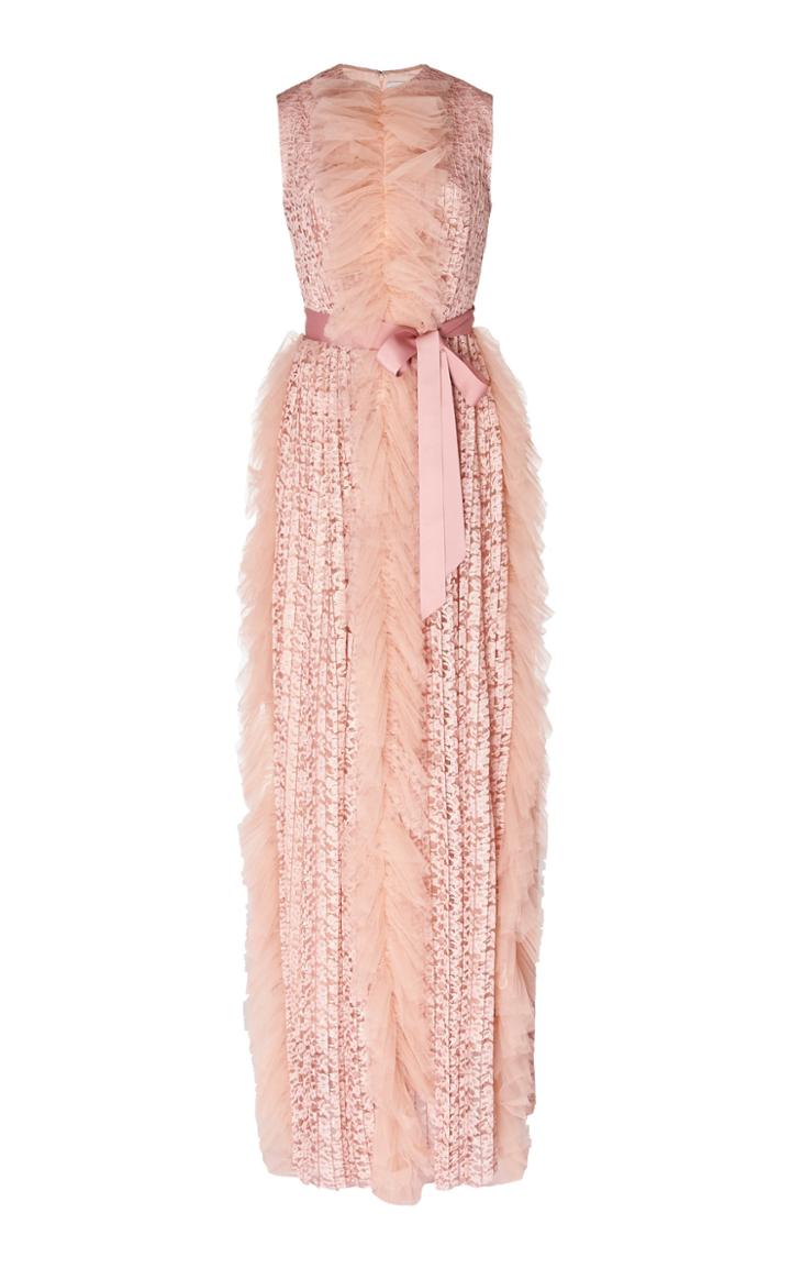 Huishan Zhang Delilah Lace And Tulle Gown