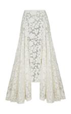 Razan Alazzouni Floral Embroidered High Low Skirt