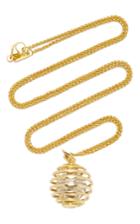 Monica Rich Kosann 18k Yellow Gold Mercury Creativity Charm Necklace On 22 Wheat Chain