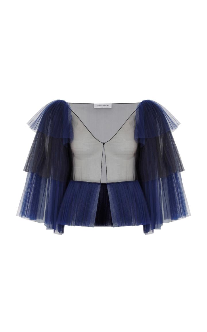 Razan Alazzouni Ruffle Tulle Top