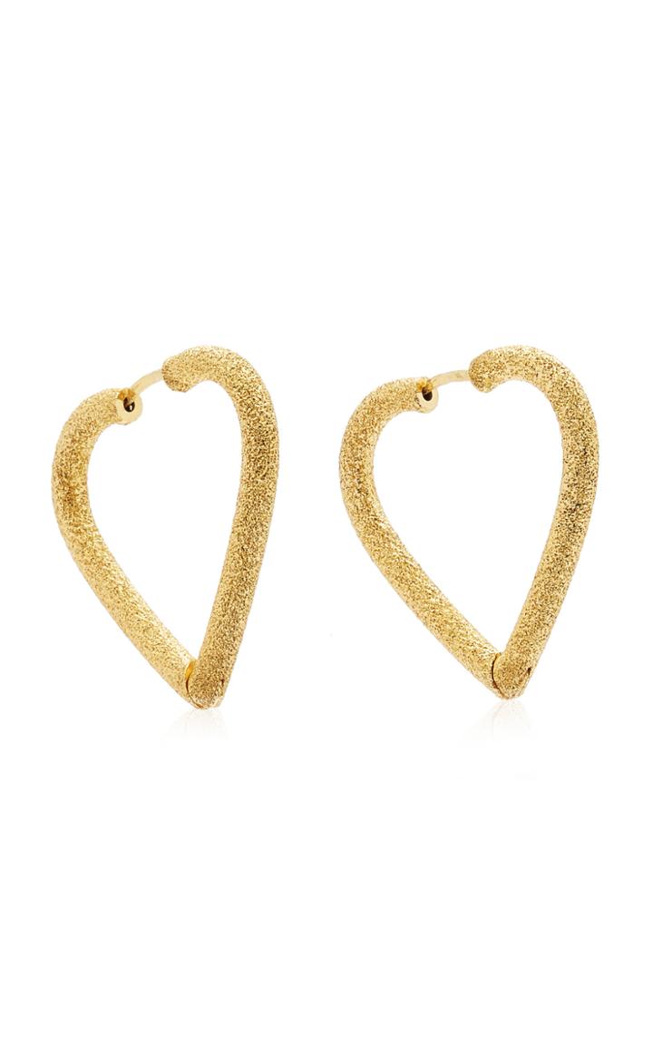 Moda Operandi Carolina Bucci Florentine Finish Small Heart Hoops