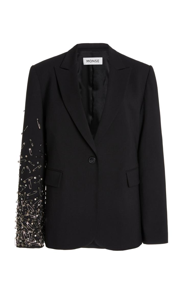 Moda Operandi Monse Safety Pin Wool-blend Blazer