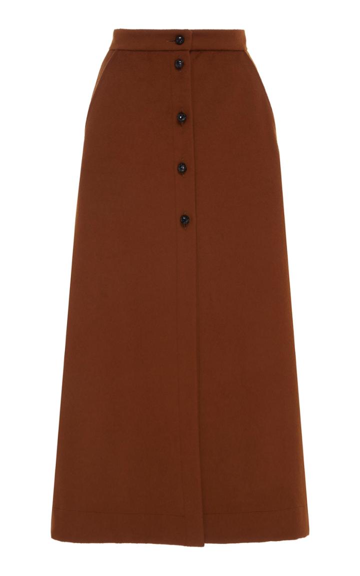 Blaz Milano Chinook Wool And Cashmere Midi Skirt