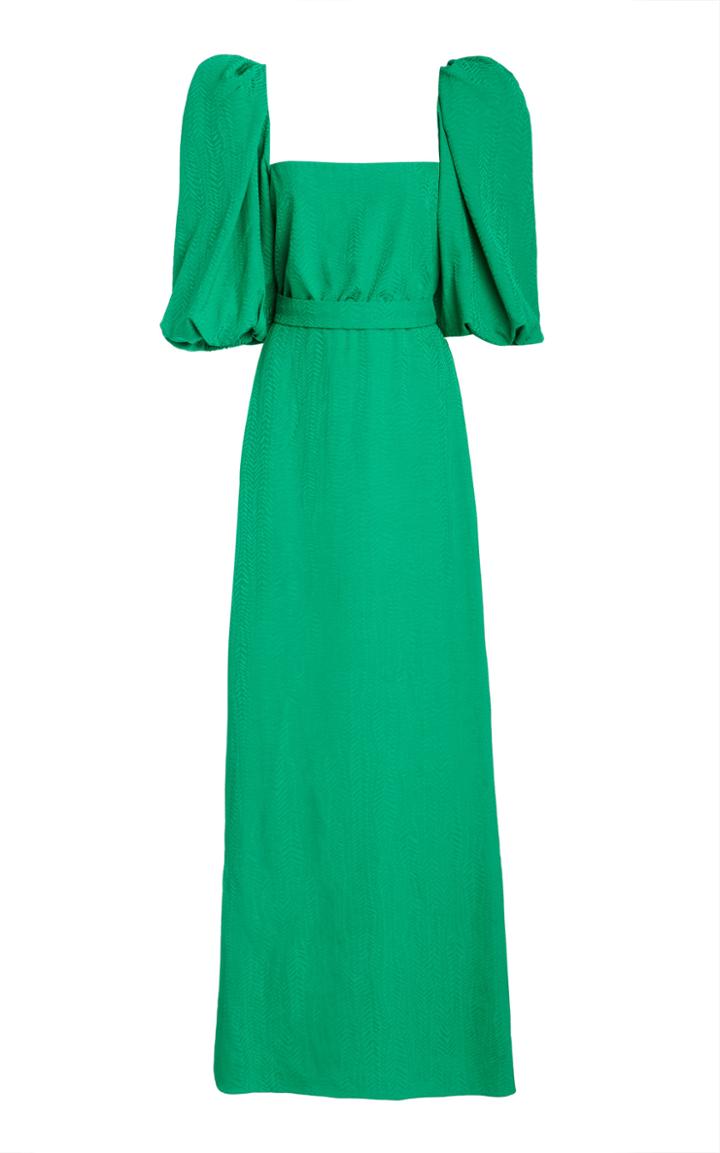 Moda Operandi Johanna Ortiz Thread Of Thought Puffed-sleeve Crepe Dress