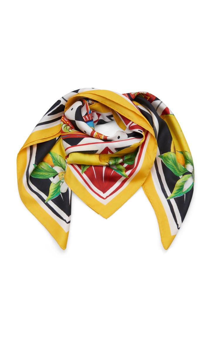 Dolce & Gabbana Multi-print Silk-twill Scarf
