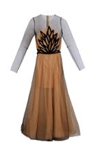 Yanina Demi Couture Long Sleeve Illusion Gown