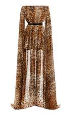 Moda Operandi Naeem Khan Animal Printed Silk Dress