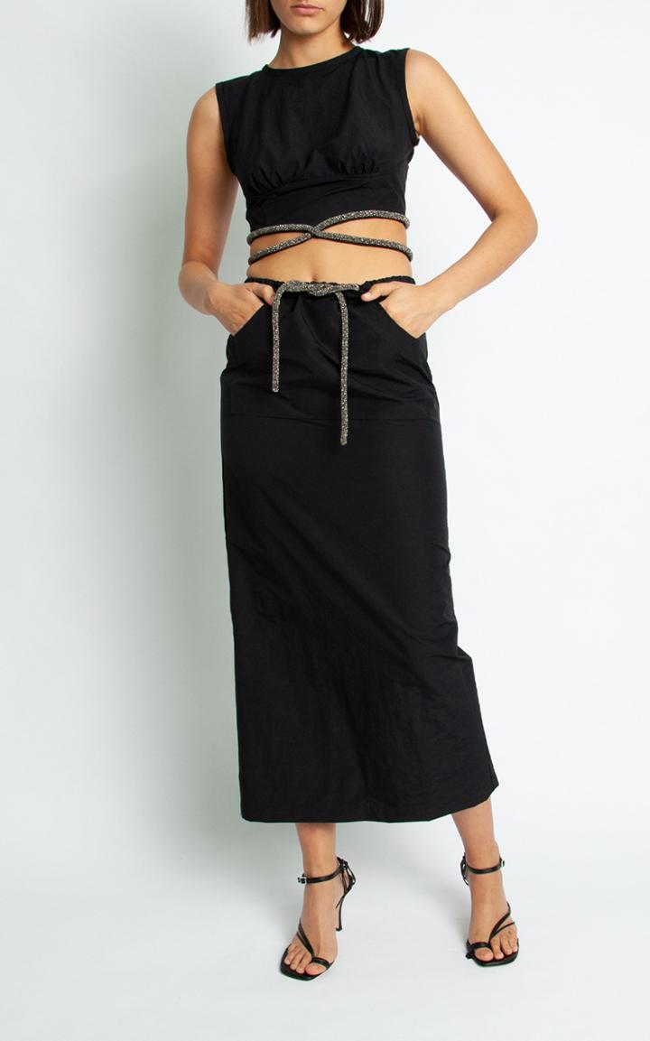Moda Operandi Christopher Esber Crystal-trimmed Gabardine Cargo Skirt
