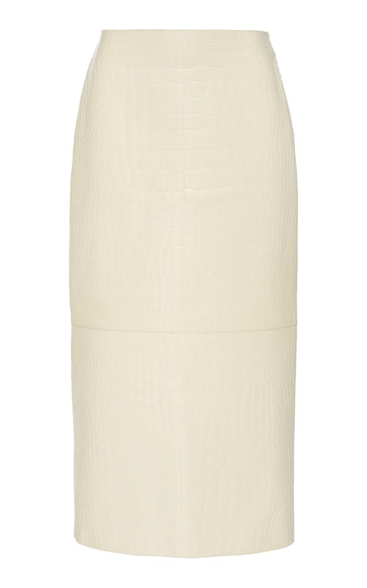 Moda Operandi The Row Jenna Crocodile Midi Skirt Size: 2