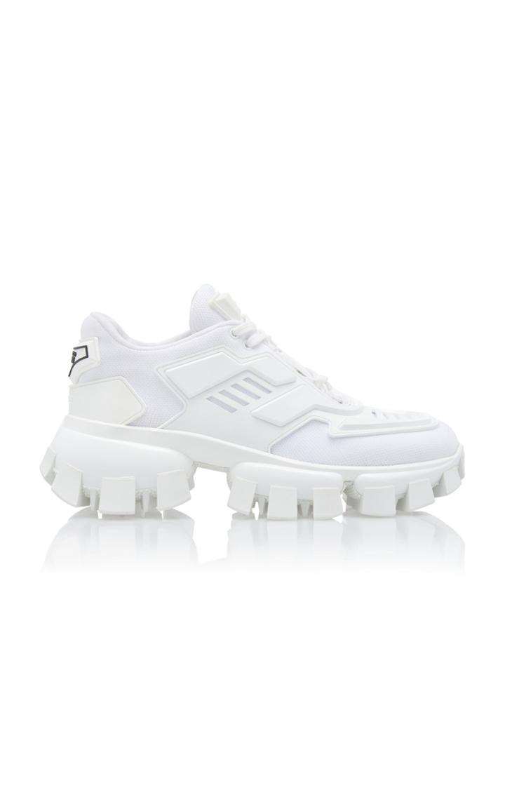 Prada Two-tone Mesh And Rubber Sneakers Size: 36
