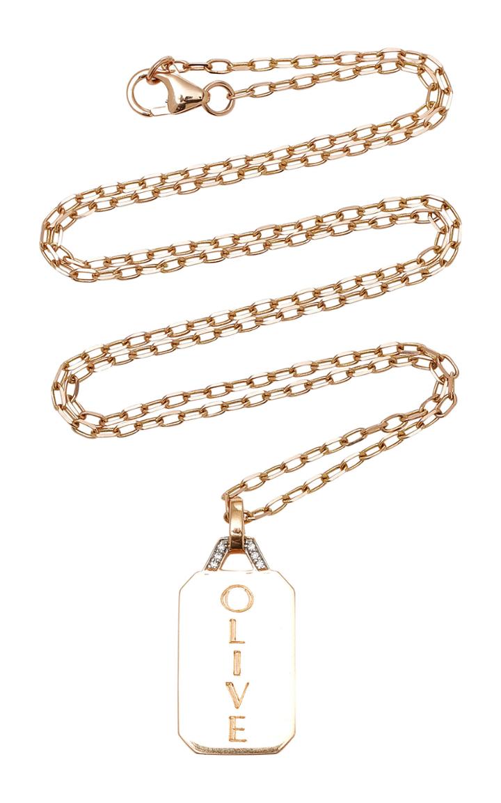 Walters Faith M'onogramable Dora Tablet Pendant Necklace