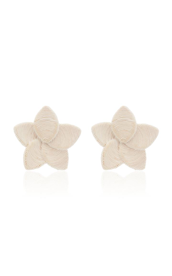 Rebecca De Ravenel Frangipani Corded Silk-blend Earrings
