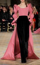 Christian Siriano Victorian Sleeve Silk Faille Top