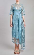 Moda Operandi Elie Saab Embroidered Tulle Midi Dress