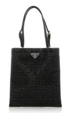 Prada Leather-trimmed Crystal-embellished Nylon Mini Bag