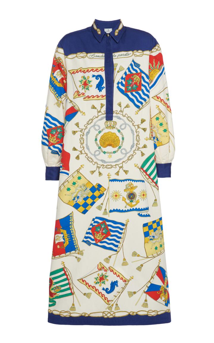 Moda Operandi Etro Printed Cotton Denim Dress