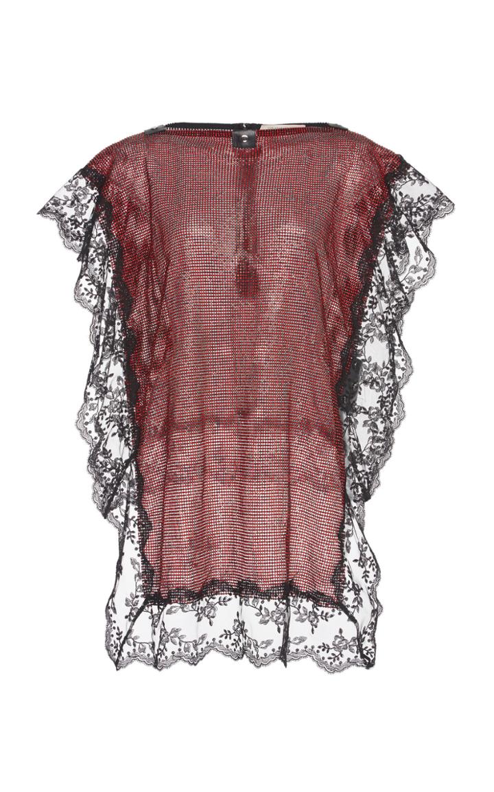 Christopher Kane Crystal Mesh Top