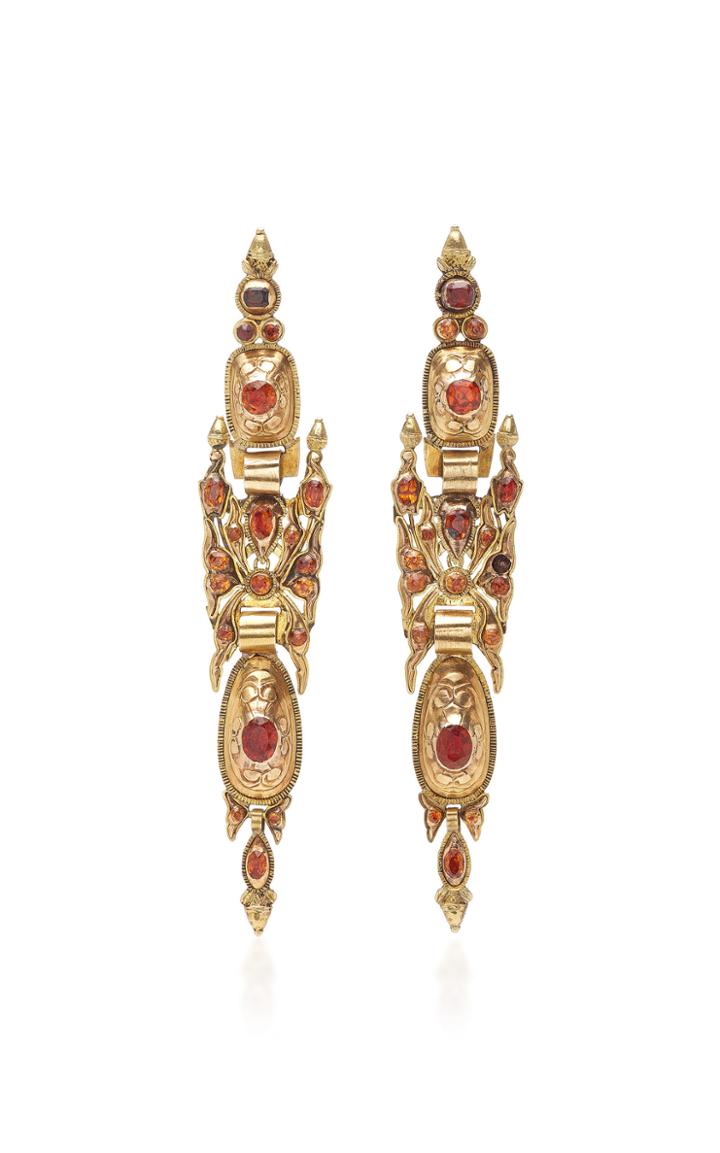 Jill Heller Vintage Victorian Gold Earrings