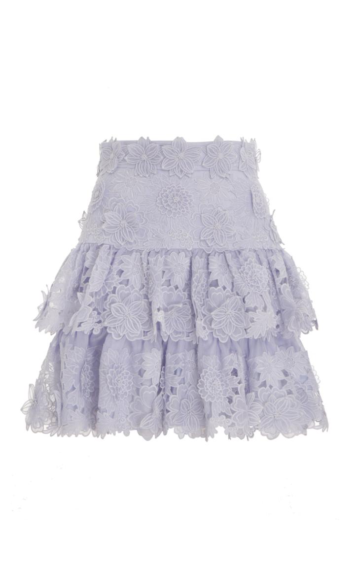 Moda Operandi Zimmermann The Lovestruck Silk-linen Mini Skirt