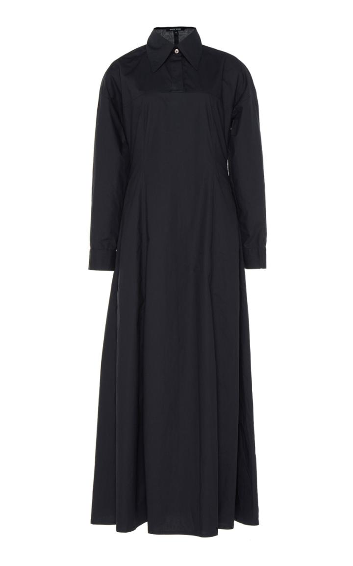 White Story Masquerade Cotton A-line Maxi Dress