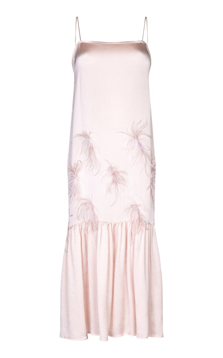 Safiyaa Feodora Feather Embellished Shift Dress