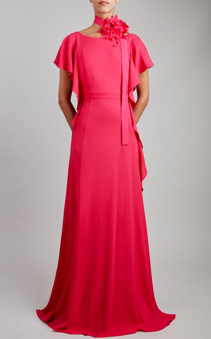 Moda Operandi Elie Saab Light Crepe Maxi Dress