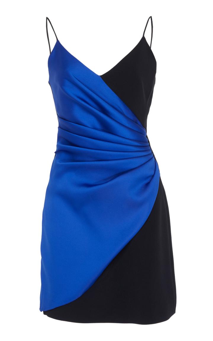 David Koma Ruched Spaghetti Strap Dress