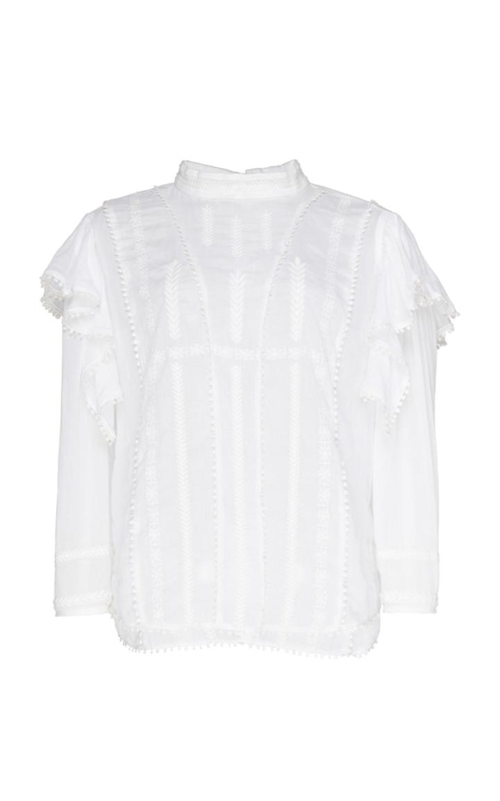 Isabel Marant Toile Anny Ruffled Cotton-voile Top