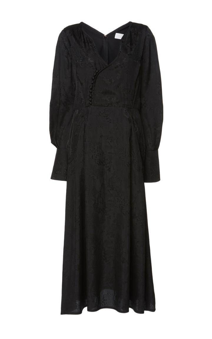 Mame Kurogouchi Empire Waist Silk Blend Midi Dress