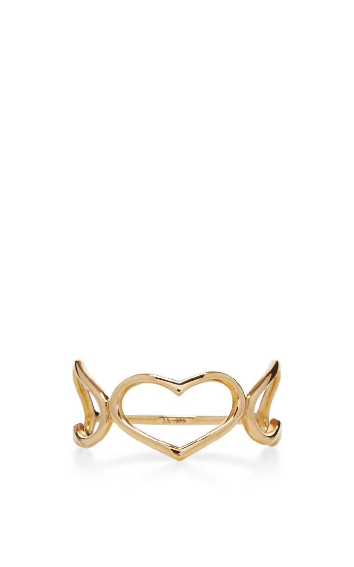 Jordan Askill Yellow Gold Triple Heart Ring