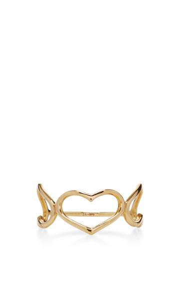 Jordan Askill Yellow Gold Triple Heart Ring