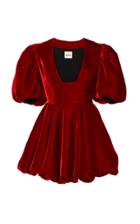 Khaite Leona Pleated Velvet Mini Dress