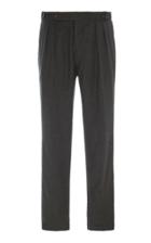 Massimo Alba Pleated Mlange Wool Pants