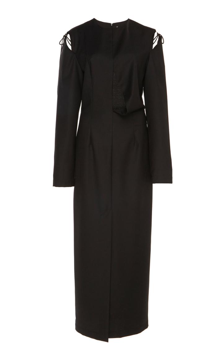 Matriel Cut Outs Wool Dress