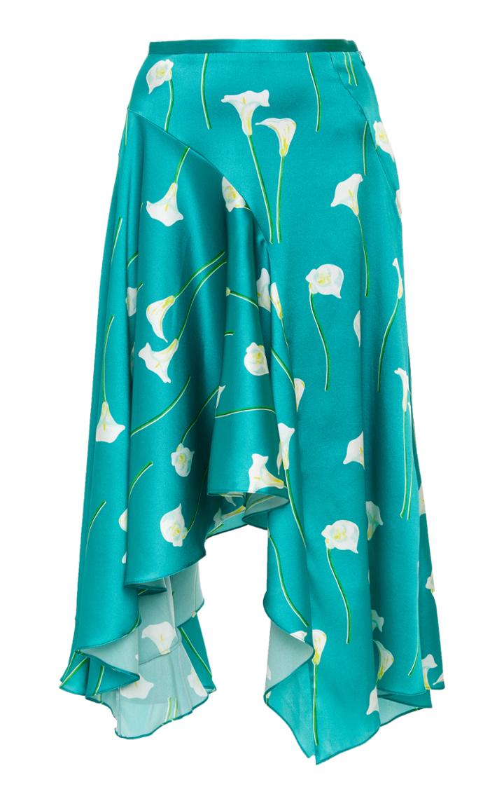 Caroline Constas Flounce Silk Skirt