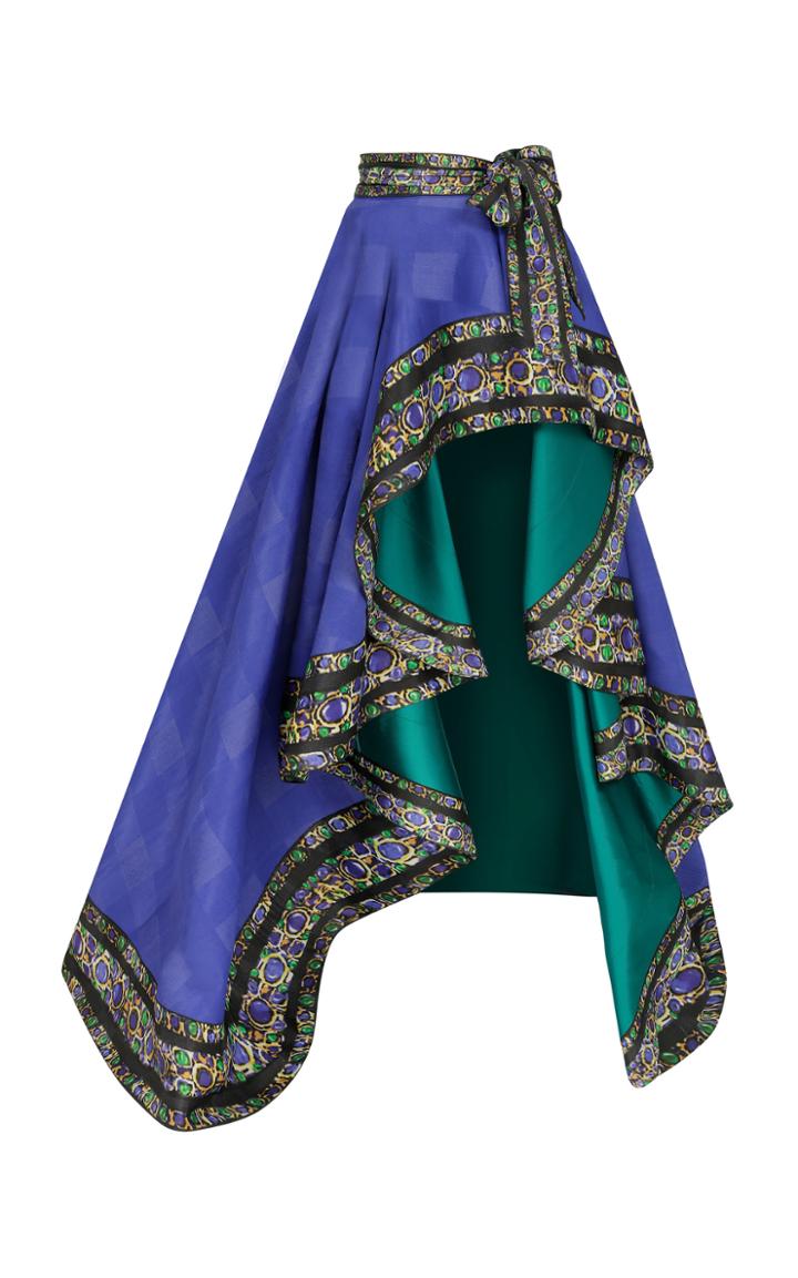 Moda Operandi Raisa Vanessa Patterned Maxi Skirt With High Slit