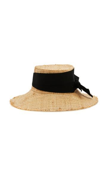 Ruslan Baginskiy Hats Ribbon-trimmed Straw Hat
