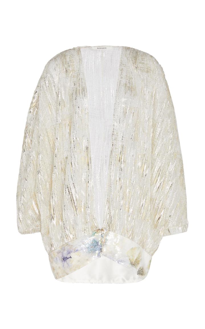 Moda Operandi Rodarte Sequin-detailed Metallic Pliss Cape Size: Xs/s