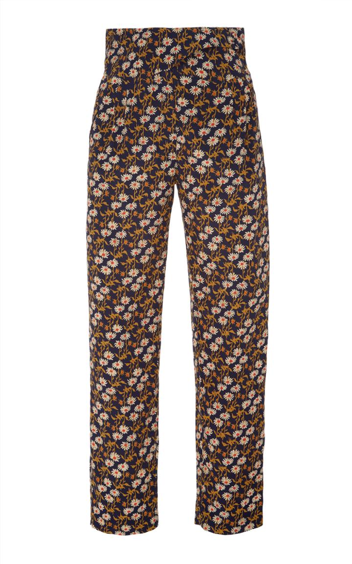 Blaz Milano Orthilia Floral Printed Silk Trousers
