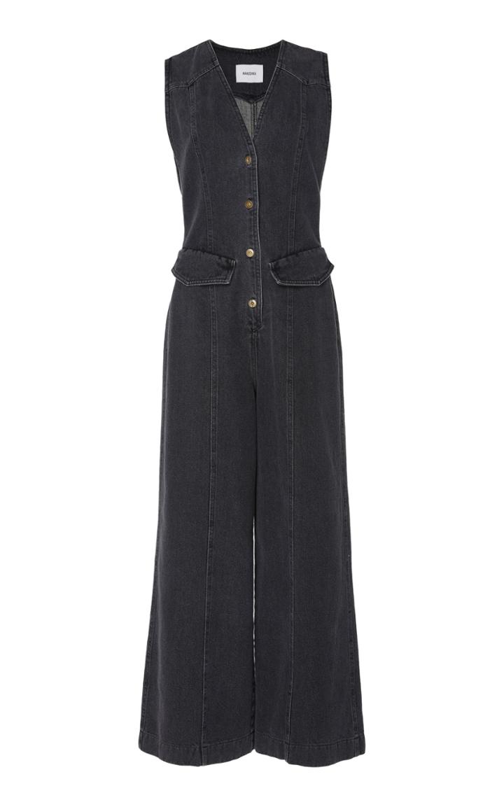 Nanushka Freya Denim Wide-leg Jumpsuit