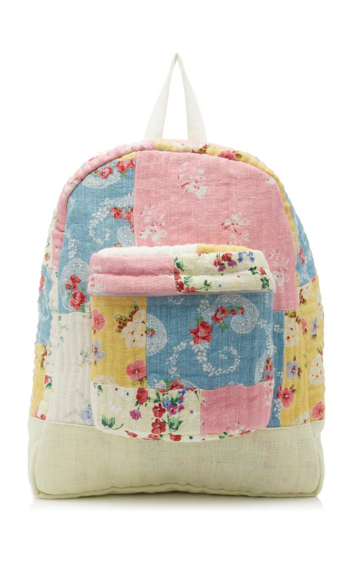 Loveshackfancy Vega Mini Patchwork Jacquard Backpack