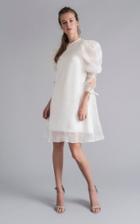 Moda Operandi Sophie Et Voila Mini Organza Puff Sleeve Dress Size: 34